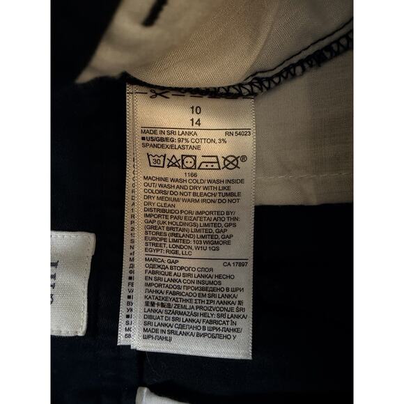 Gap Classic Black Mid Rise Stretch 3" Inseam Chino City Short Womens 10 NEW NWT - Picture 9 of 10